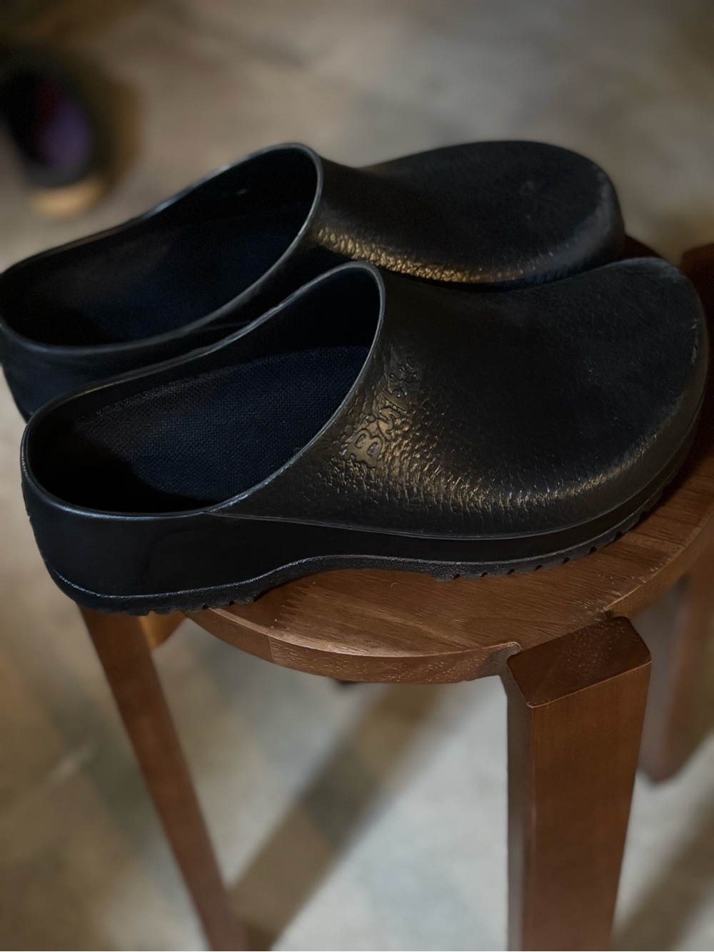 Black Birkenstock Slip-On Birki Clog Mules